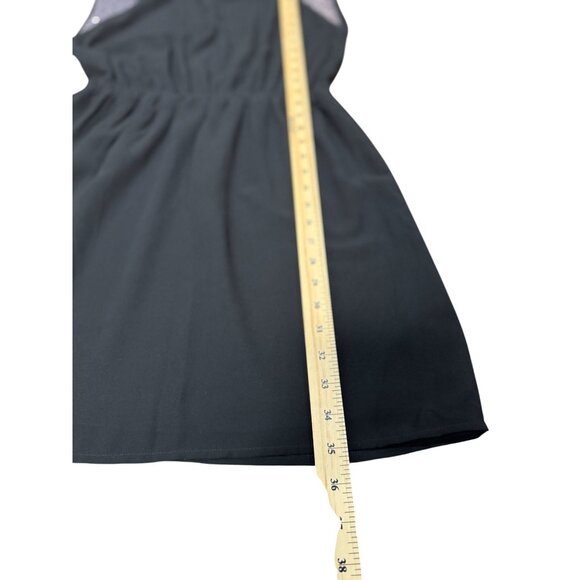 Pixley Womens Size M Sleeveless Black Dress Sequined Shoulders Elegant Classic - Picture 8 of 10